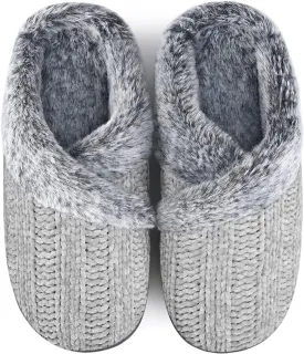 Homitem Fuzzy Slippers for Women Indoor and Outdoor Fluffy Bedroom House Shoes with Arch Support Memory Foam Winter Warm Ladeis Cute Comfy Cozy