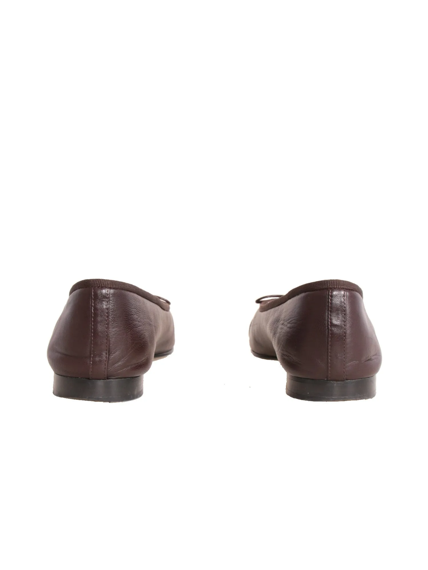 Leather Cap-Toe Ballet Flats