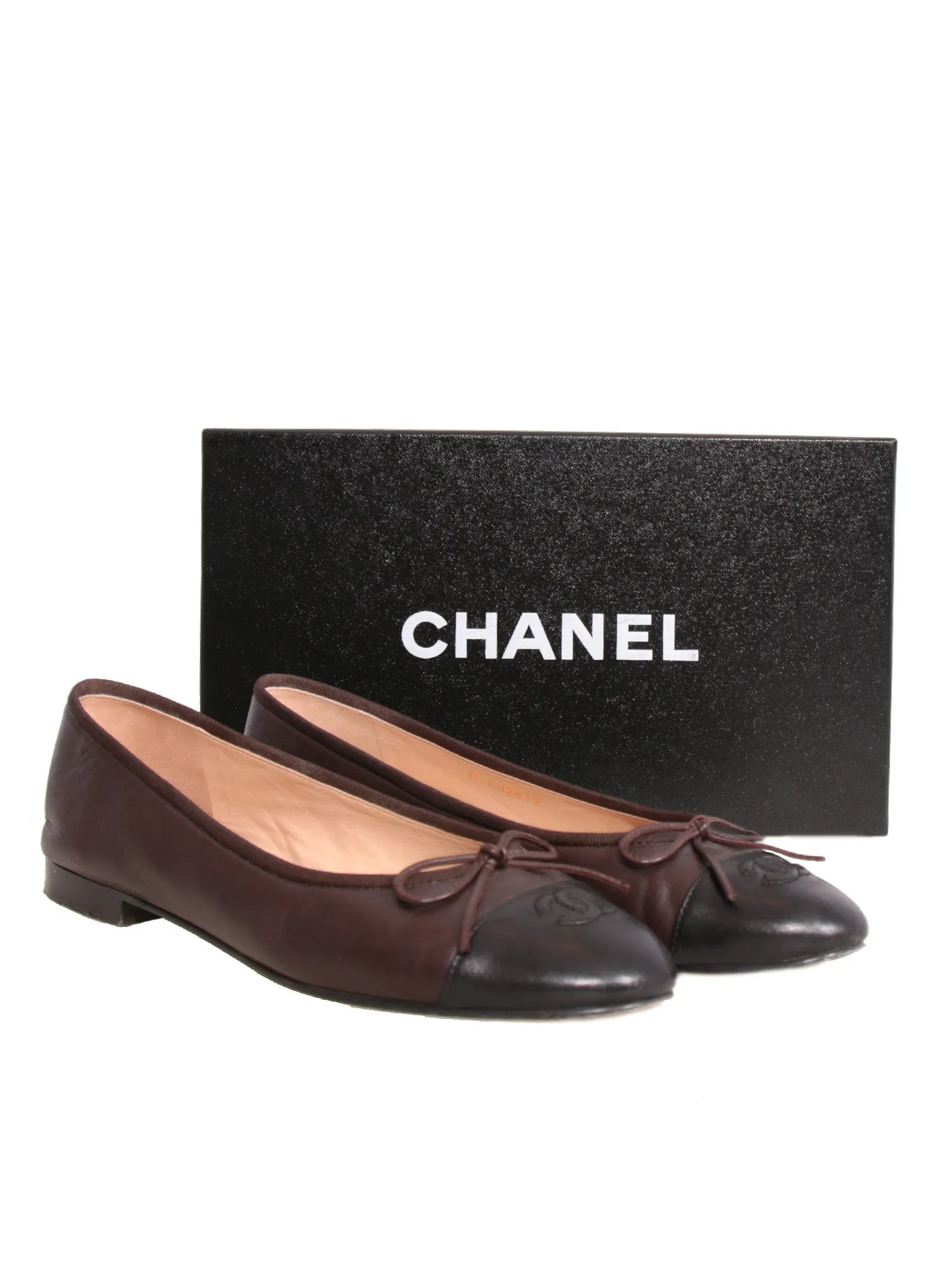 Leather Cap-Toe Ballet Flats