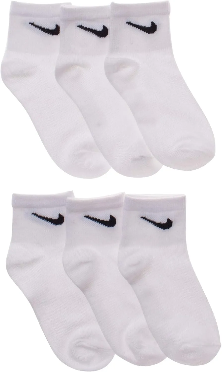Nike Young Athletes Kids Ankle Cut Socks (6 Pairs/Pack),10C-3Y Shoe/ 5-7 Sock